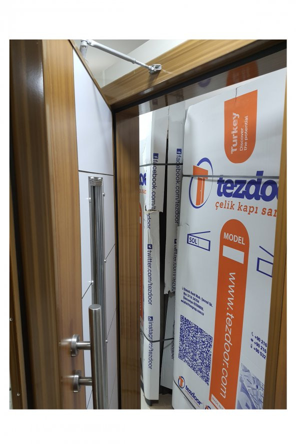 Tezwood 0145 Dış Mekan Kapısı,Giriş Kapısı,Apartman Kapısı Bina Kapısı - Resim 2