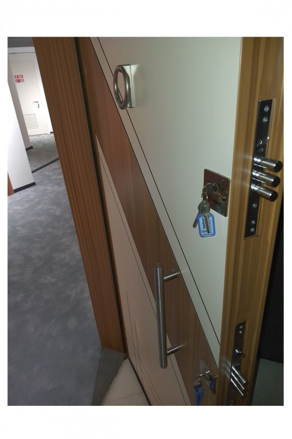 Tezwood 2578 Çift Renk Çelik Kapı,Daire Kapısı,Tırnaklı Model - 5