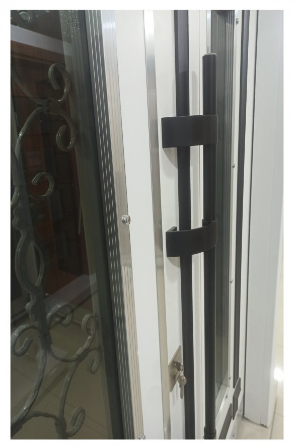 Tezwood 0161 Beyaz Villa Kapısı,Lüks Bina Giriş Kapısı,Çelik Kapı - 5