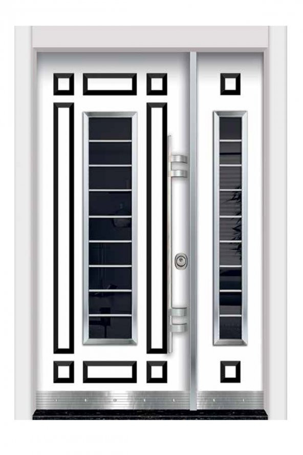 Tezwood 0158 Lüks Villa Kapısı,Apartman Giriş Kapısı,Bina Giriş Kapısı - 7