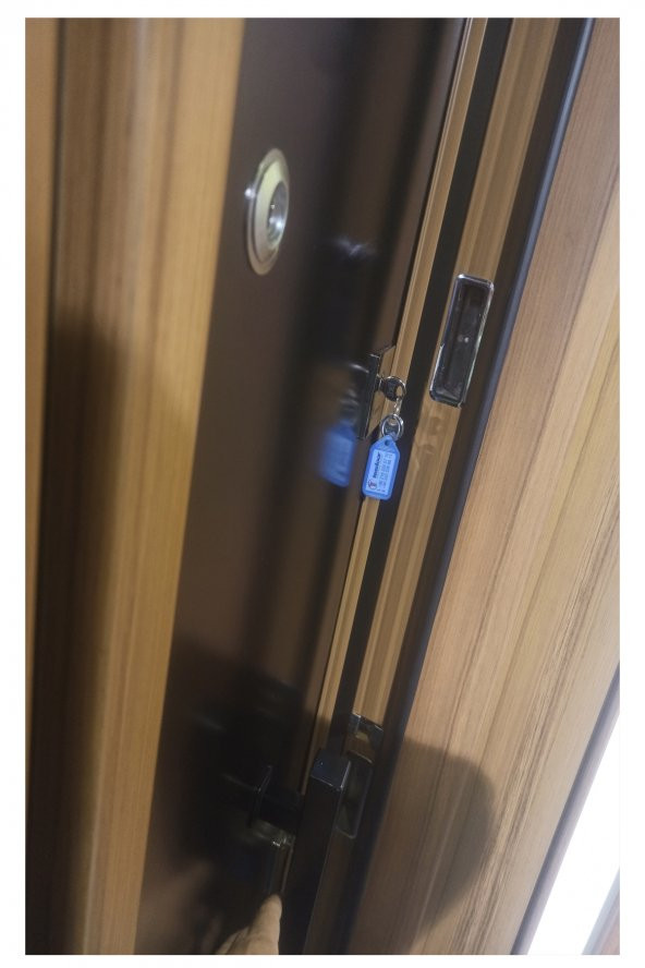 Tezwood Ahşap Kapı Sanayi 3458 Ahşap Kabartmalı Daire Çelik Kapısı,Kale Kilit Sistemi - Resim 9