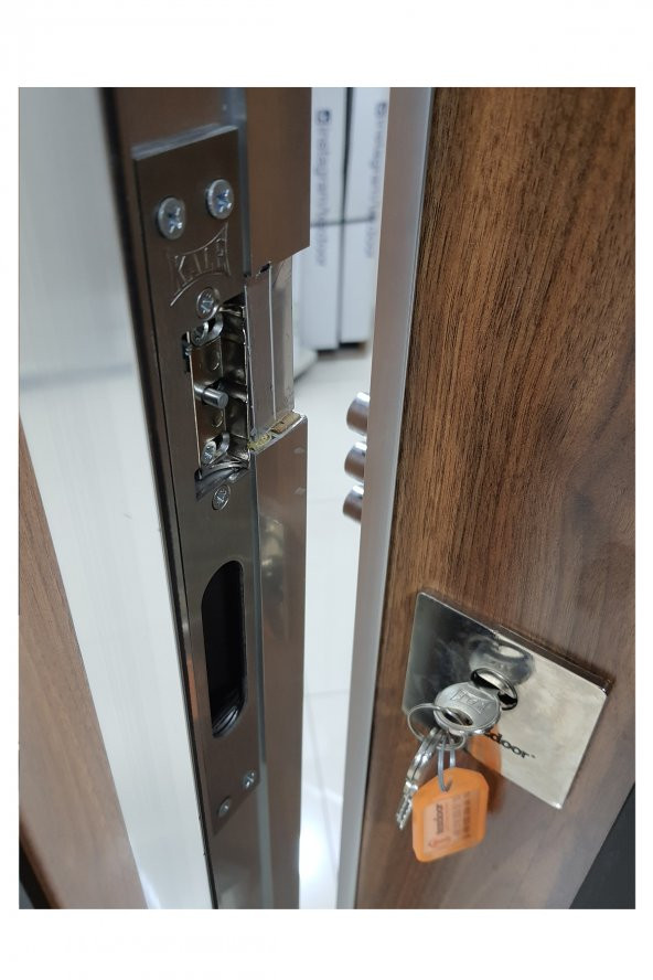 Tezwood 0155 Apartman Giriş Kapısı,Modern Çelik Kapı,Yağmura Dayanıklı - 6