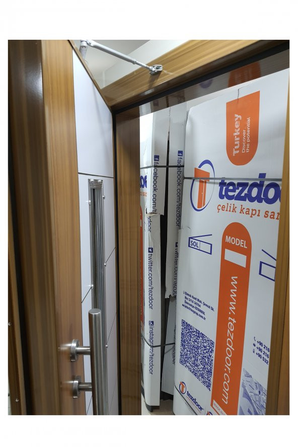 Tezwood 0163 Bina Giriş Kapısı,Eskitme Model Çelik Kapı,Villa Kapısı - 7
