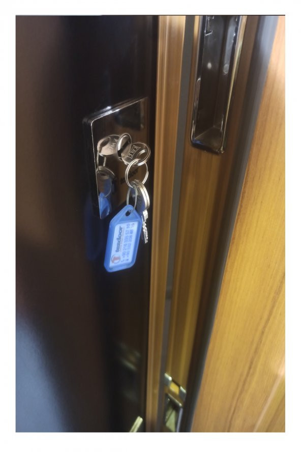 Tezwood Ahşap Kapı Sanayi 3458 Ahşap Kabartmalı Daire Çelik Kapısı,Kale Kilit Sistemi - Resim 10