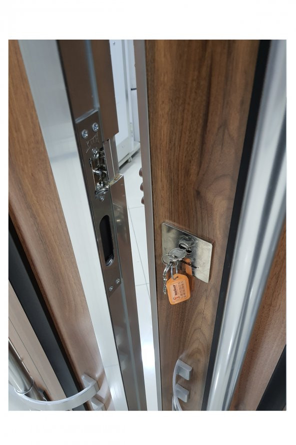 Tezwood 0155 Apartman Giriş Kapısı,Modern Çelik Kapı,Yağmura Dayanıklı - 7