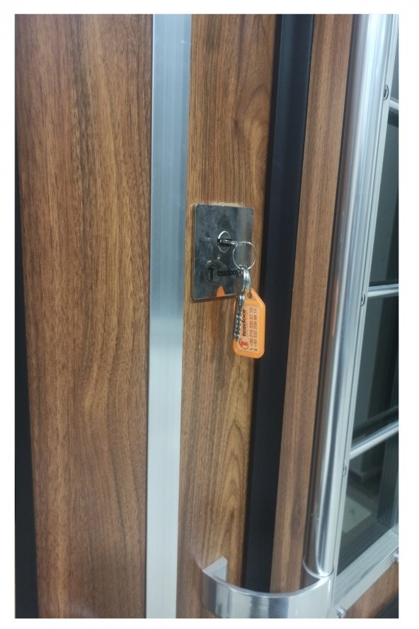 Tezwood 0155 Apartman Giriş Kapısı,Modern Çelik Kapı,Yağmura Dayanıklı - 9