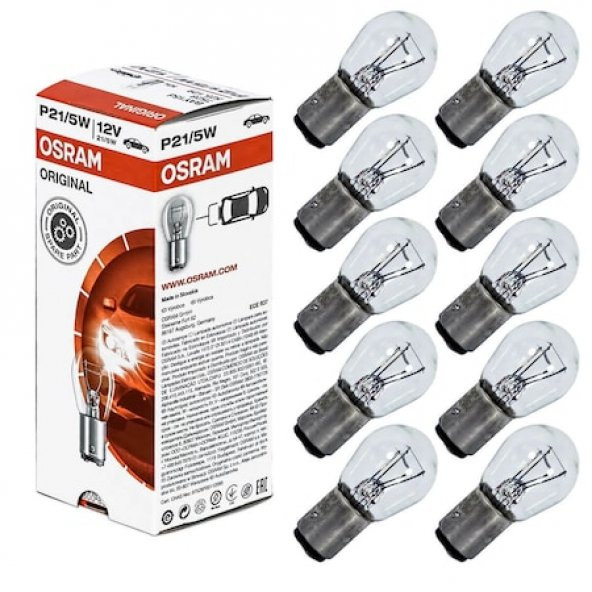 12V  P21/5W Park Stop Ampulü Çift Duylu 10Adet OSRAM 7528 - 4