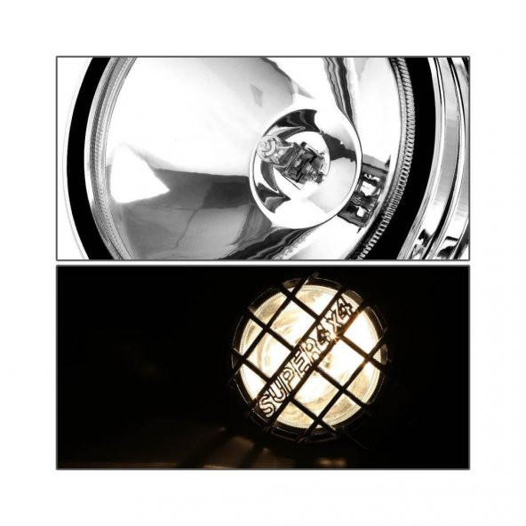 Off Road Beyaz Yuvarlak 4x4 Nikelaj Sis Lambası 2 adet 12V - 5