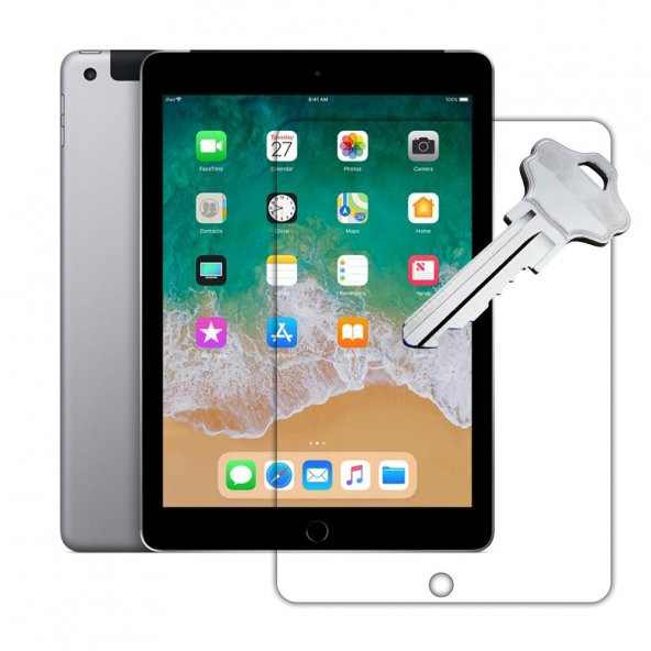 İpad 6.Nesil Tablet için 9.7 inç Kırılmaz Cam Ekran Koruyucu - 2