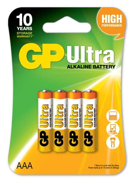 Gp LR03 AAA Boy Ultra Alkalin İnce Kalem Pil 4'lü Paket GP24AUMB-U4