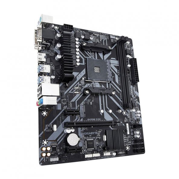 Gıgabyte B450M S2H Amd B450 Socket Am4 Ddr4 3200Mhz(O.C.) M.2 Usb 3.1  Anakart - 2