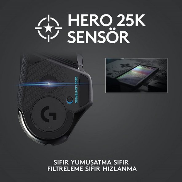 logitech G G502 Lightspeed Kablosuz Gaming Mouse - 4