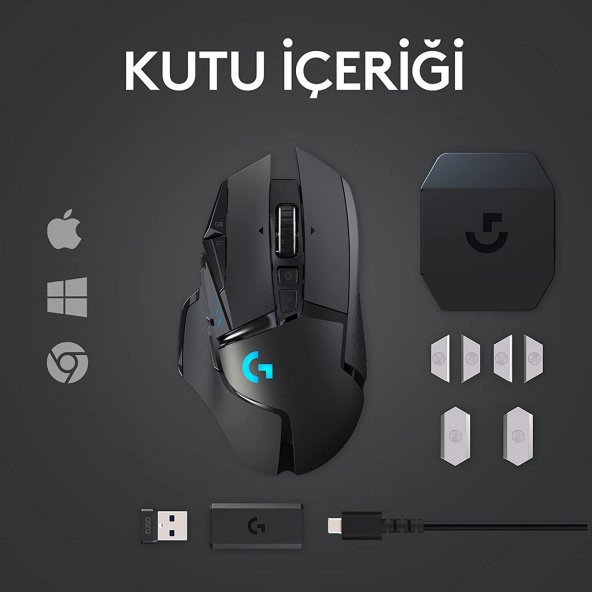 logitech G G502 Lightspeed Kablosuz Gaming Mouse - 8