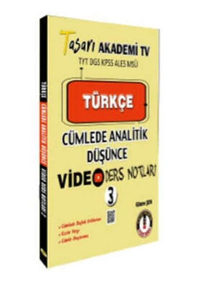 Tasarı Türkçe Cümlede Analitik Video Ders Notları 3 ürün görseli 1