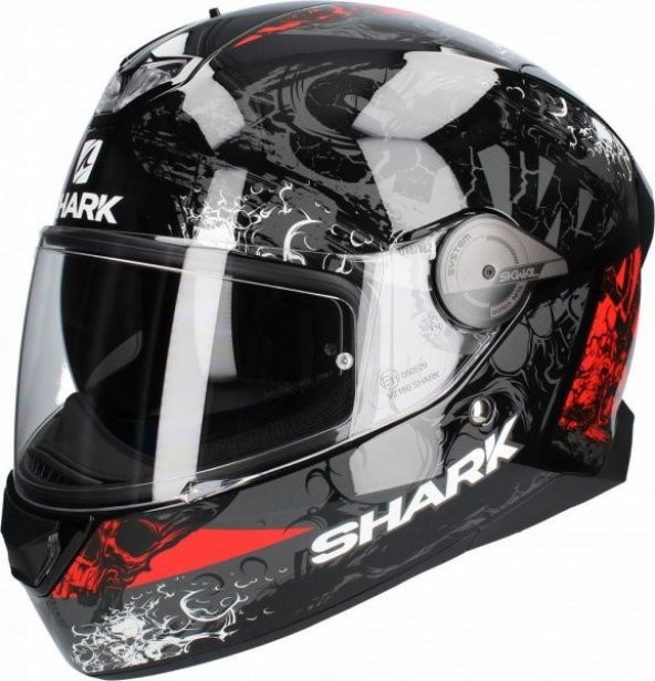 Shark Skwal 2 Nukhem Kapalı Motosiklet Kaskı Xl Beden Siyah Kırmızı