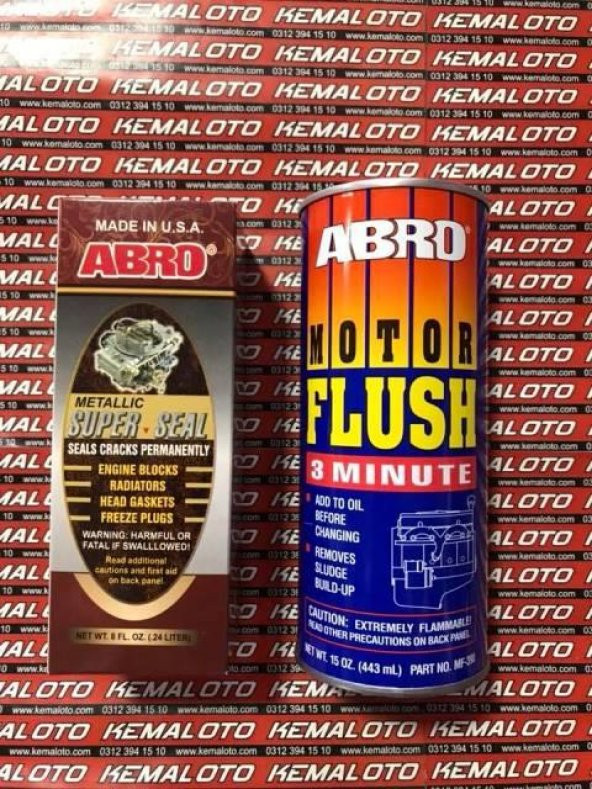 Abro Motor Blok Tıkayıcı Yağya Su Karıştırma Set ORJİNAL