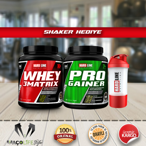 Hardline Whey 3Matrix 908 Gr + Progainer 1406 Gr Kombinasyonu