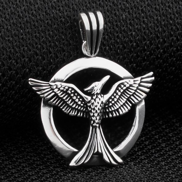 Anka Kuşu 925 Ayar Gümüş Kolye Ucu ürün görseli 1