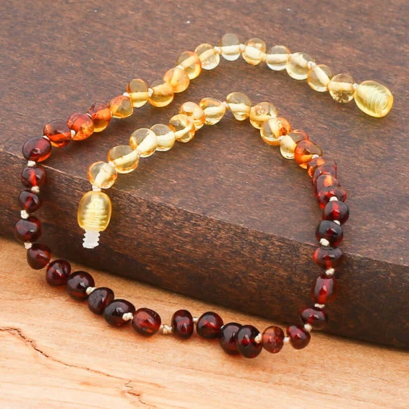 Bebek Damla Kehribar Diş Kolye - Resim 10