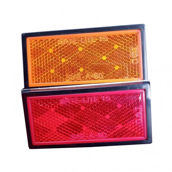 Dikdörtgen Reflektör Kare Reflektör Kedigözü Arka Reflektör Yapışkanlı - 4