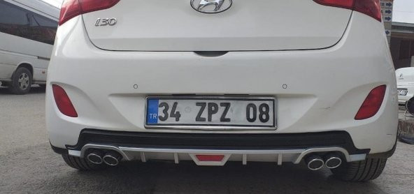 Üniversal Arka Difüzör Tampon Eki Dörtlü Egsoz Çıkışı Difizör - 4