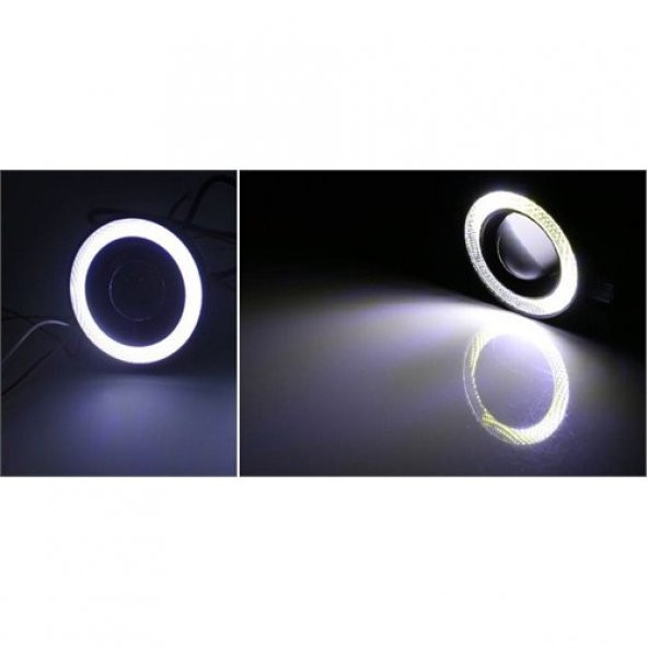 Cob Beyaz Angel Ledli 76 MM Sis Lambası - 3