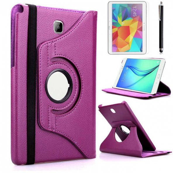 Galaxy Tab A T550 9.7 Zore Dönebilen Standlı Tablet Kılıfı - 6