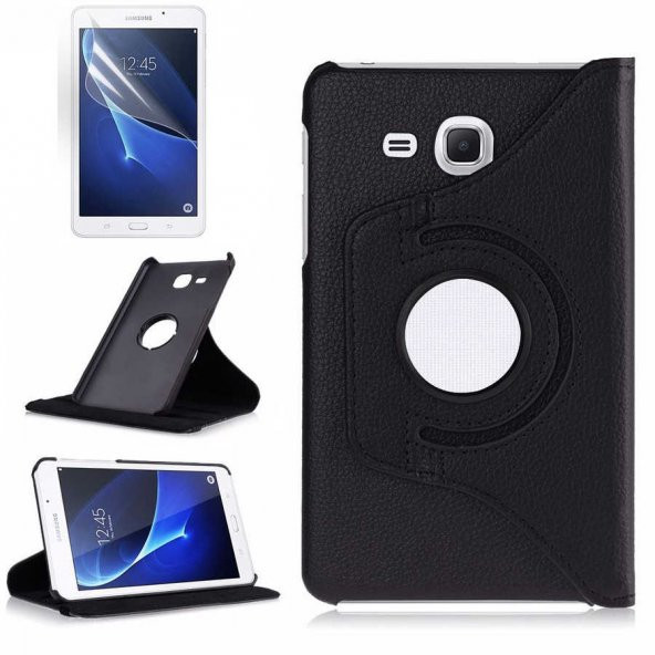 Galaxy Tab 4 T280 Zore Dönebilen Standlı Tablet Kılıfı - Resim 2