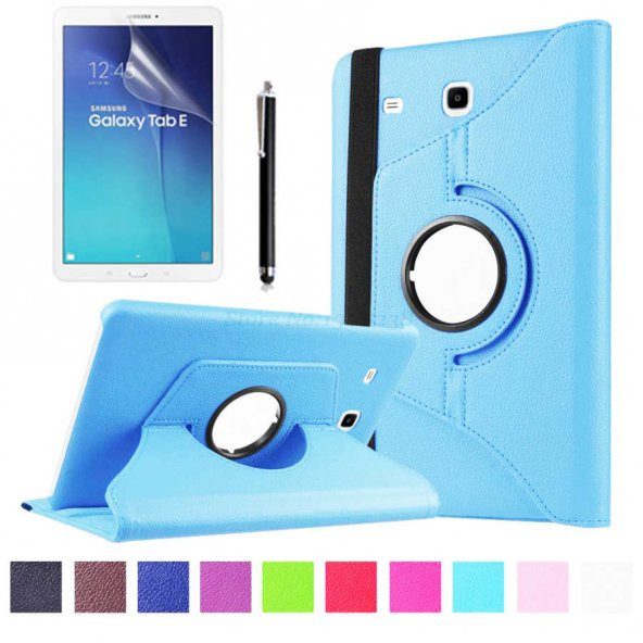 Galaxy Tab E T560 9.6 Zore Dönebilen Standlı Tablet Kılıfı - Resim 11