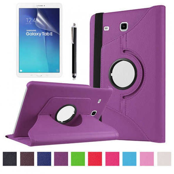 Galaxy Tab E T560 9.6 Zore Dönebilen Standlı Tablet Kılıfı - Resim 12