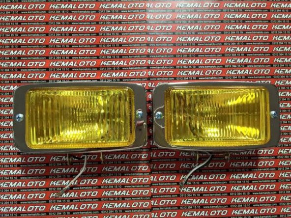 Dikdörtgen Sis Lambası Metal Sarı 14.5cm x 8cm - 2