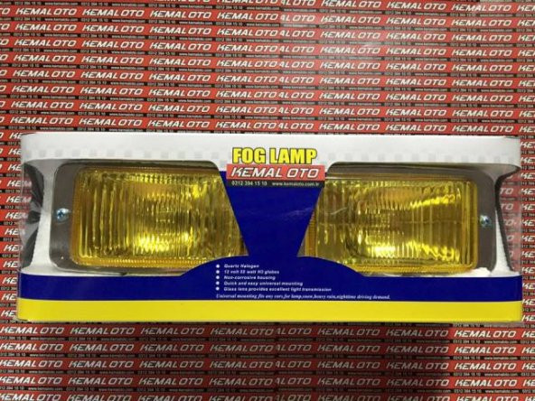 Dikdörtgen Sis Lambası Metal Sarı 14.5cm x 8cm - 3