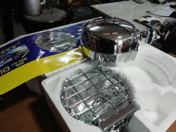 Kafesli Yuvarlak Krom Büyük Sis Farı 4x4 - 2