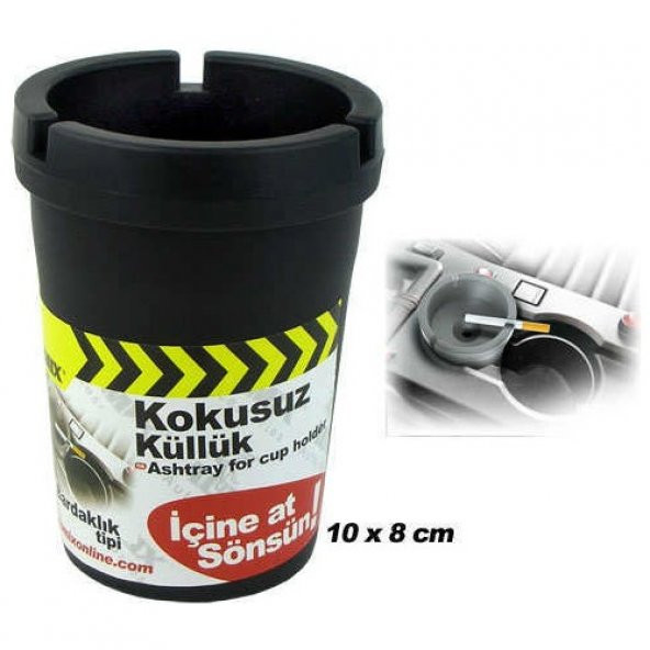 Bardaklığa Geçme Kokusuz Küllük Siyah