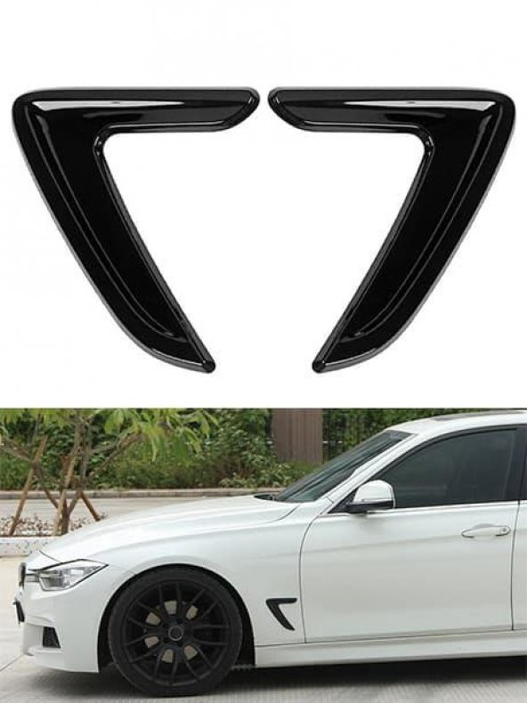 BMW Tipi Çamurluk rüzgarlık Venti Sağ Sol Piano black Plastik Havalandırma universal çamurluk venti
