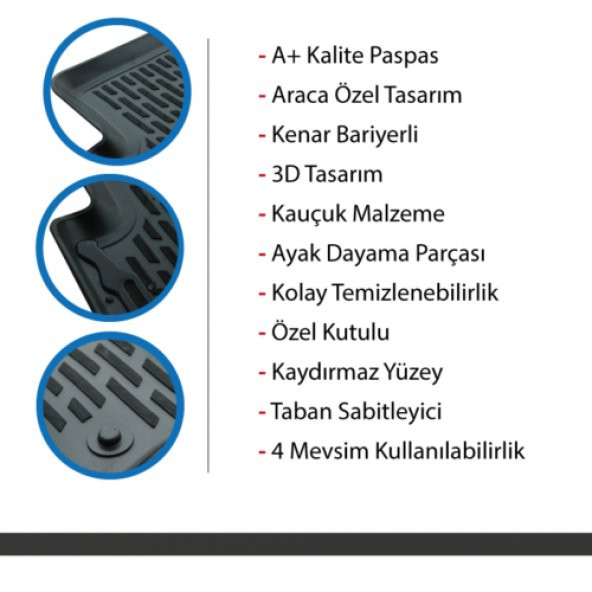 Fiat Fiorino 3D Havuzlu Paspas Bipper Nemo Uygun - 2