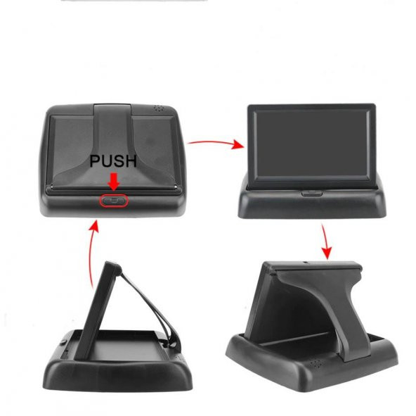 4.3" Geri Görüş Ekranı Katlanabilir Ekran ve Kamera - 3