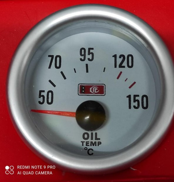 Yağ Sıcaklık Hararet Göstergesi Saati Oil Temp