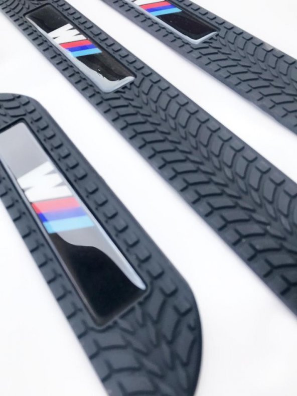 Kapı Eşik Çıtası Bmw Sport M Logolu ABS Soft Touch 4lü Set Siyah - 2