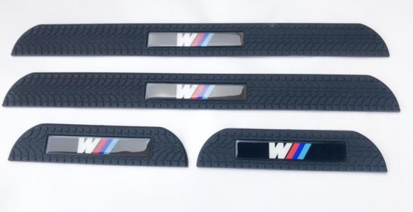 Kapı Eşik Çıtası Bmw Sport M Logolu ABS Soft Touch 4lü Set Siyah - 3