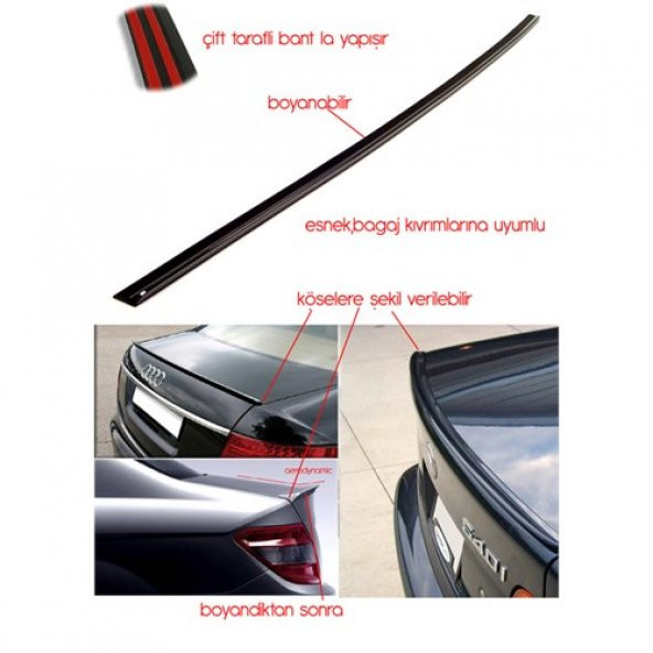 3.6 CM Her Araca Uygun Anatomik Bagaj Spoileri 810050 - 6