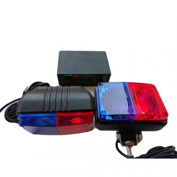 Mavi Kırmızı Çakar Lamba Panjur İçi Strobe Patlayan Lamba