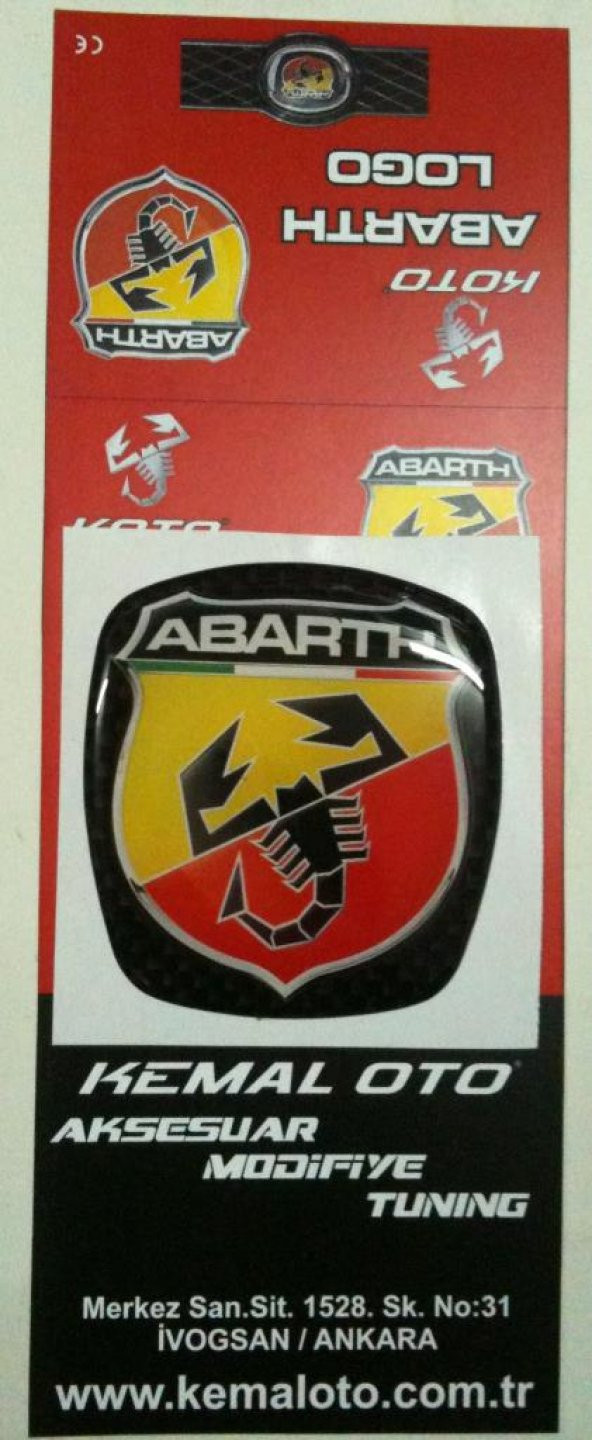 Fiat Bravo Abarth Logo Ön Arka Takım Rozet - 3