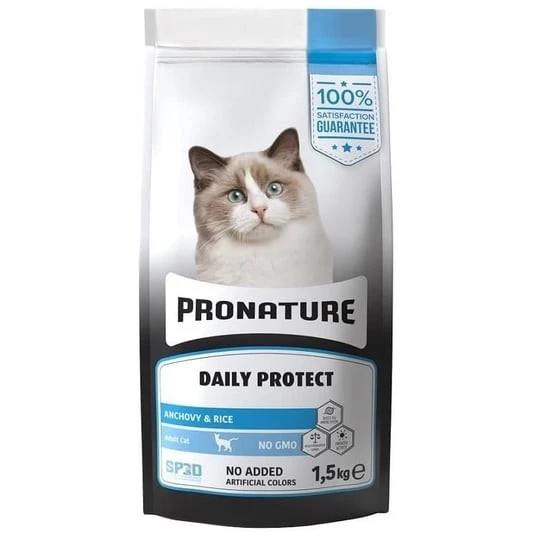 Pronature Kilo Kontrolü için Hamsili ve Pirinçli Yetişkin Kedi Maması 1,5kg
