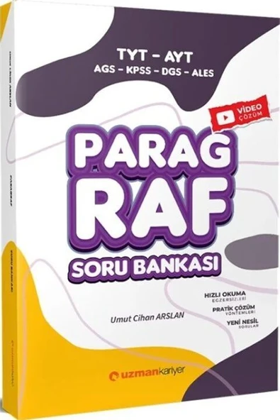 Uzman Kariyer KPSS MEB AGS DGS ALES TYT AYT Paragraf Soru Bankası ürün görseli 1