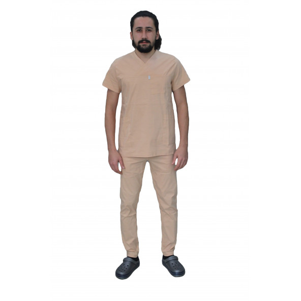 UNISEX KAVUNİÇİ LİKRALI SCRUBS TAKIM - 5