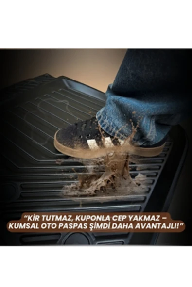 Black Gold Audi A4 2008 Sonrası Uyumlu 3D Kauçuk Oto Paspas – Premium Seri - Resim 5