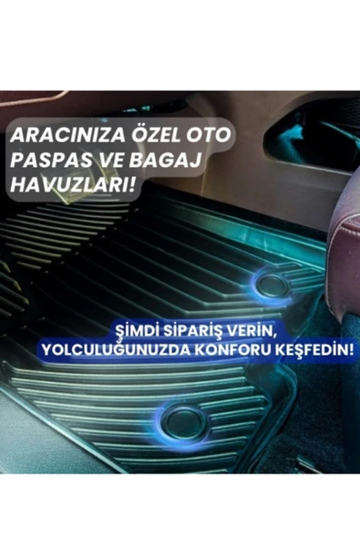 Black Gold Renault Megane 4 Uyumlu 3D Havuzlu Oto Paspas – Premium Seri - Resim 4