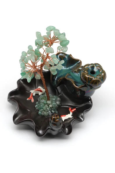 Aventurin Doğal Taş Ağaçlı Tütsülük ürün görseli 1