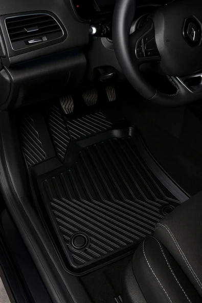 Black Gold Renault Megane 4 Uyumlu 3D Havuzlu Oto Paspas – Premium Seri - Resim 2